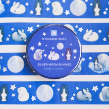 Load image into Gallery viewer, Silver Moon Rabbit 20mm Washi Tape
