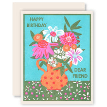 Load image into Gallery viewer, Happy Birthday Dear Friend Letterpress Card
