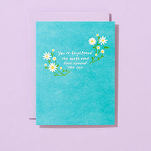 Load image into Gallery viewer, Brighten The Earth Birthday - Letterpress Greeting Card
