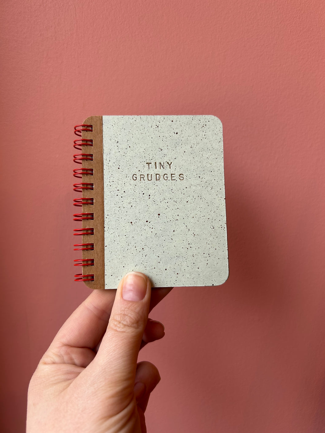 TINY GRUDGES - handmade rescued notebook