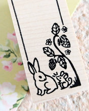 Load image into Gallery viewer, Bunny &amp; Mouse Hello Rubber Stamp
