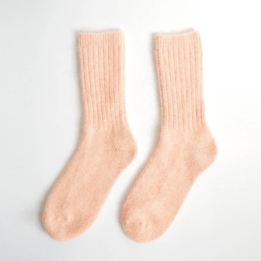 Super Soft Wool Socks - Peach