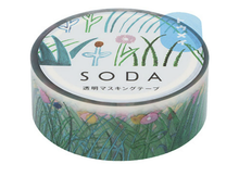 Load image into Gallery viewer, Grass + Flowers Transparent Masking Tape
