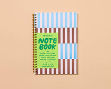 Load image into Gallery viewer, Broken Stripe Letterpress Spiral Notebook
