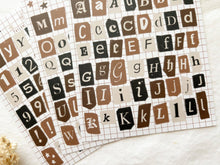 Load image into Gallery viewer, Journal Letters Sticker Sheets
