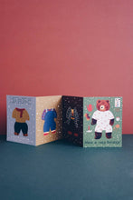 Load image into Gallery viewer, Bear Paper Doll Holiday Card
