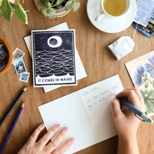 Load image into Gallery viewer, Comes In Waves Sympathy Card
