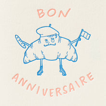 Load image into Gallery viewer, Croissant Birthday - Letterpress Greeting Card
