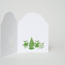 Load image into Gallery viewer, Merry Mushroom House Letterpress Holiday Greeting Card by Phoebe Wahl
