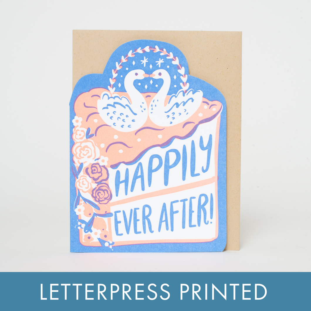 Happily Ever After Die-cut Letterpress Greeting Card