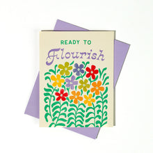 Load image into Gallery viewer, Ready to Flourish - Risograph Greeting Card
