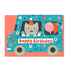 Load image into Gallery viewer, Birthday Van Die Cut Card
