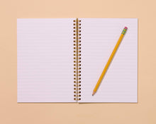 Load image into Gallery viewer, Broken Stripe Letterpress Spiral Notebook
