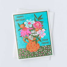 Load image into Gallery viewer, Happy Birthday Dear Friend Letterpress Card

