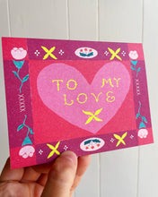 Load image into Gallery viewer, To My Love Floral Border Card
