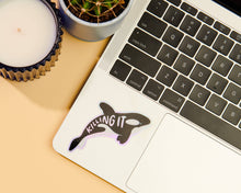 Load image into Gallery viewer, Killing It Orca Holographic Vinyl Sticker
