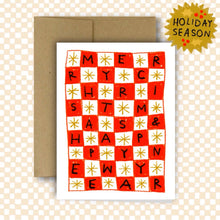 Load image into Gallery viewer, CHECKERED MERRY CHRISTMAS AND HAPPY NEW YEAR Holiday Card
