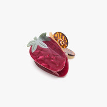 Load image into Gallery viewer, Strawberry Garden Snail Hair Claw Clip
