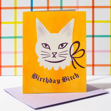 Load image into Gallery viewer, Birthday Bitch Cat - Risograph Card
