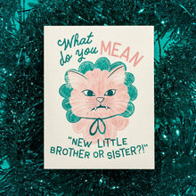 Load image into Gallery viewer, New Little Brother or Sister - Risograph Baby Card
