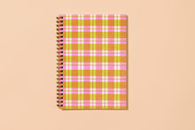 Load image into Gallery viewer, Gingham Picnic Letterpress A5 Spiral Notebook
