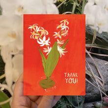 Load image into Gallery viewer, Thank You White Flower Greeting Card
