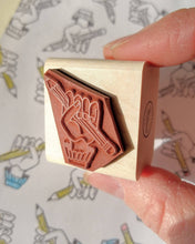 Load image into Gallery viewer, Pencil in Hand Rubber Stamp
