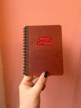 Load image into Gallery viewer, PANIC ATTACKS - handmade rescued notebook
