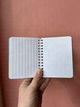 Load image into Gallery viewer, HAPPY THOUGHTS - handmade rescued notebook
