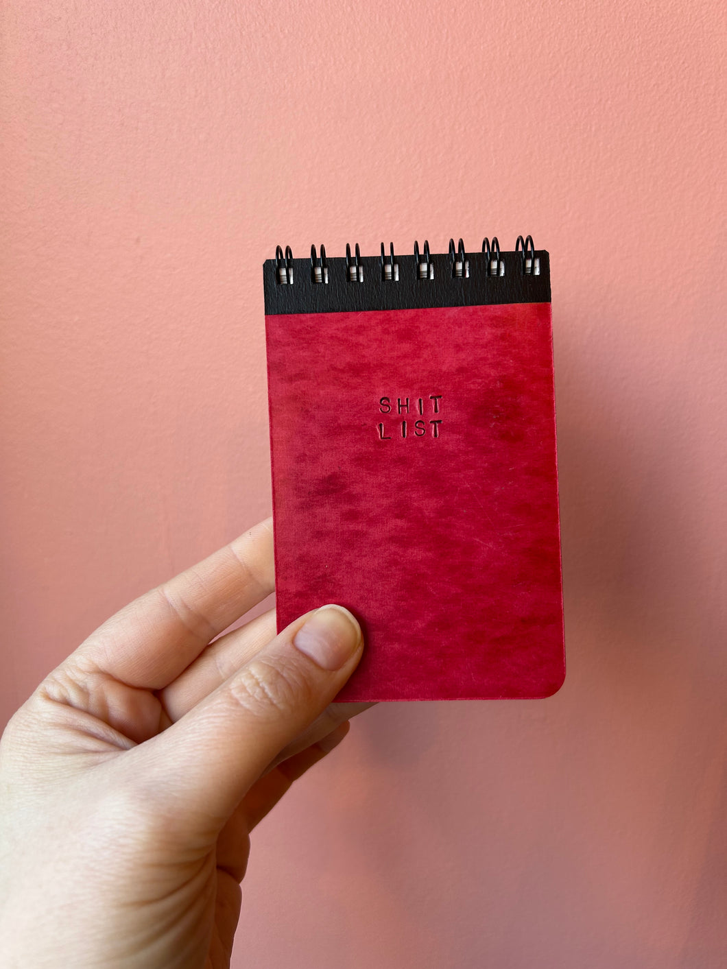 Little SH*T LIST - handmade rescued notebook