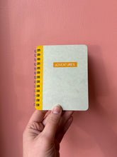 Load image into Gallery viewer, ADVENTURES - handmade rescued notebook
