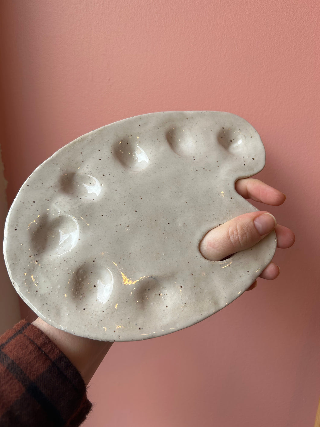Large Ceramic Paint Palette - 7 pan