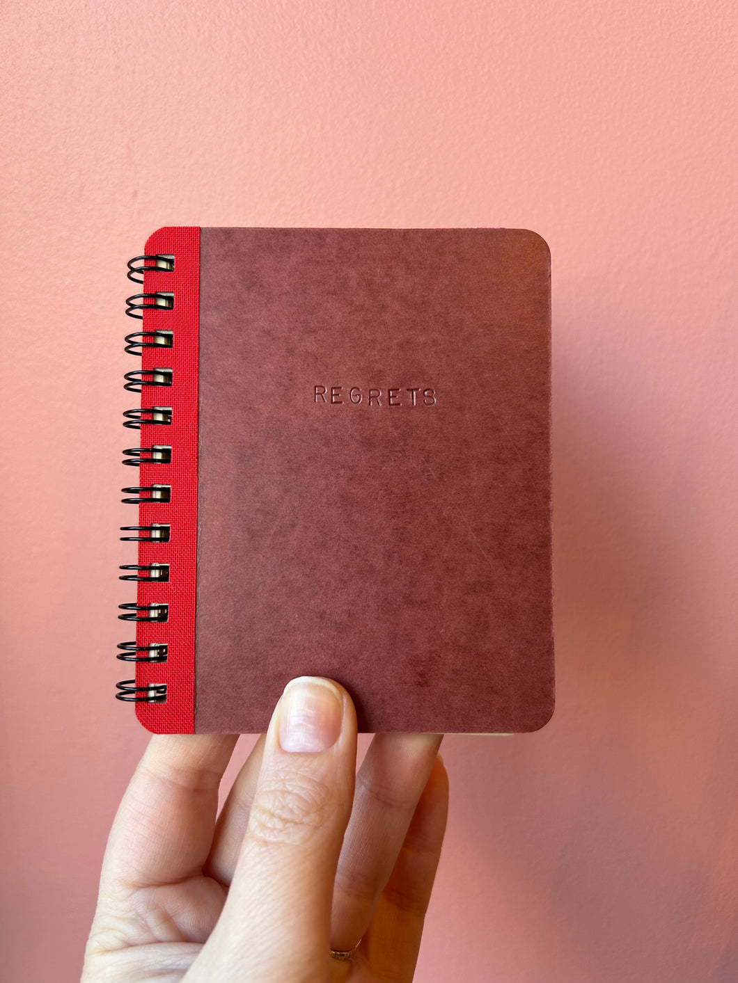 REGRETS - handmade rescued notebook