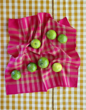 Load image into Gallery viewer, Grid Napkin Pair - Fuschia
