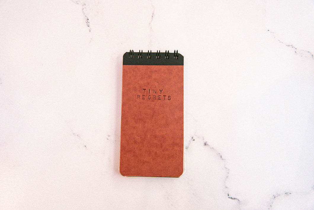 TINY REGRETS - handmade rescued notebook