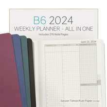 Load image into Gallery viewer, 2024 B6 Weekly Planner all in one
