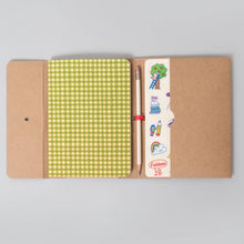 Load image into Gallery viewer, Foldeeo Notebook Folio B6, Green Gingham
