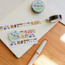 Load image into Gallery viewer, Brush, Pens, and Cats (transparent) PET tape
