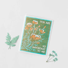 Load image into Gallery viewer, You Are So Important Letterpress Encouragement Card
