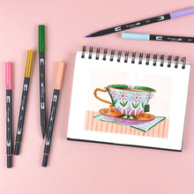Load image into Gallery viewer, Dual Brush Pen Art Markers, Teatime, 6-Pack
