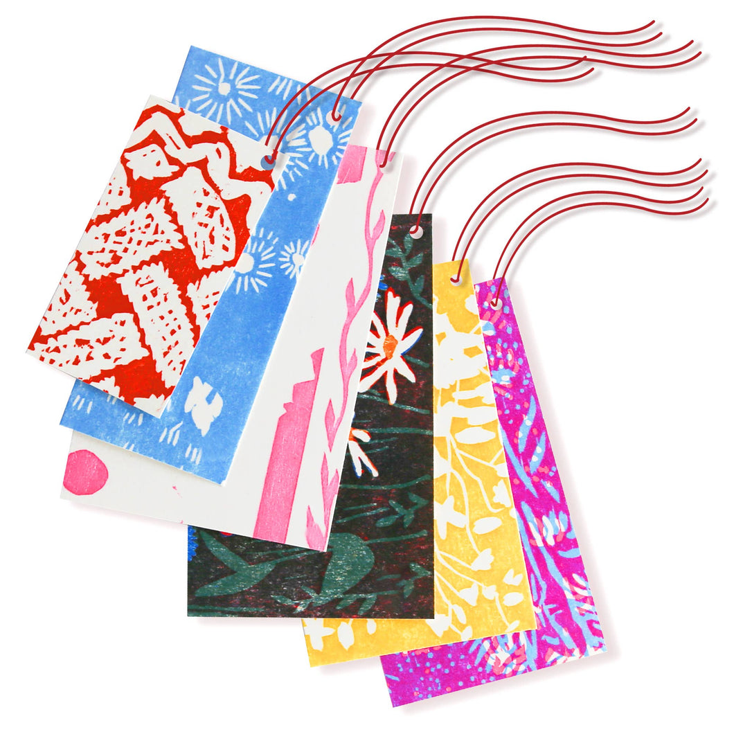 Set of Six Makeready Letterpress Gift Tags: Mixed Occasion