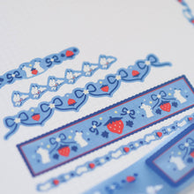 Load image into Gallery viewer, Strawberry Bunnies Kiss Cut PET tape
