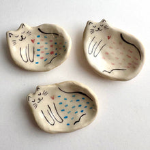 Load image into Gallery viewer, Tiny Ceramic Cat Trinket Dish
