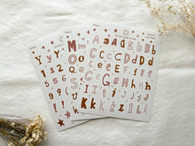 Load image into Gallery viewer, Funky Letters Sticker Sheet
