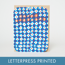 Load image into Gallery viewer, Clover Pattern Birthday Letterpress Greeting Card by Egg Press
