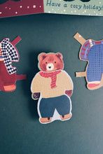 Load image into Gallery viewer, Bear Paper Doll Holiday Card
