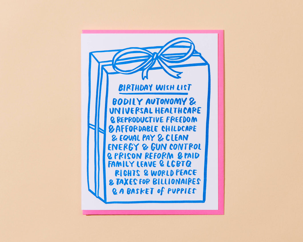 Birthday Wish List Greeting Card
