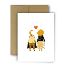 Load image into Gallery viewer, SUN PERSON &amp; MOON PERSON Greeting Card 
