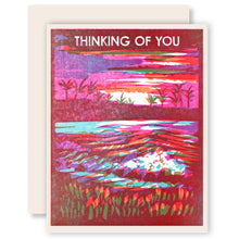 Load image into Gallery viewer, Thinking of You (Ocean Sunrise) Letterpress Card
