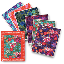Load image into Gallery viewer, Summer Blooms Assorted Pattern Greeting Card Set
